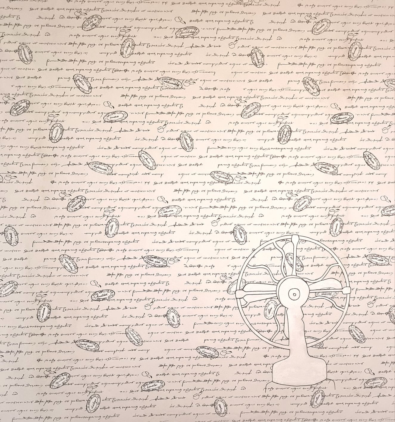 _Lo que el viento se llevo_ - Dibujo con posca s_tela 120 cms ancho x 117 cms alto x 2 cms prof. Lo que el viento se llevo/ Dibujo con posca s/tela/ 120 cm x 117 cm x 2 cm