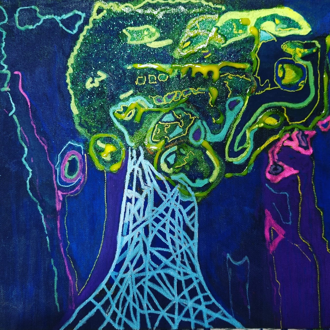 De la serie Riesgo de Color/
Técnica: Telas finas con??/
Medidas: 32 x 32 cm De la serie Riesgo de Color/
Técnica: Telas finas con posca/
Medidas: 32 x 32 cm