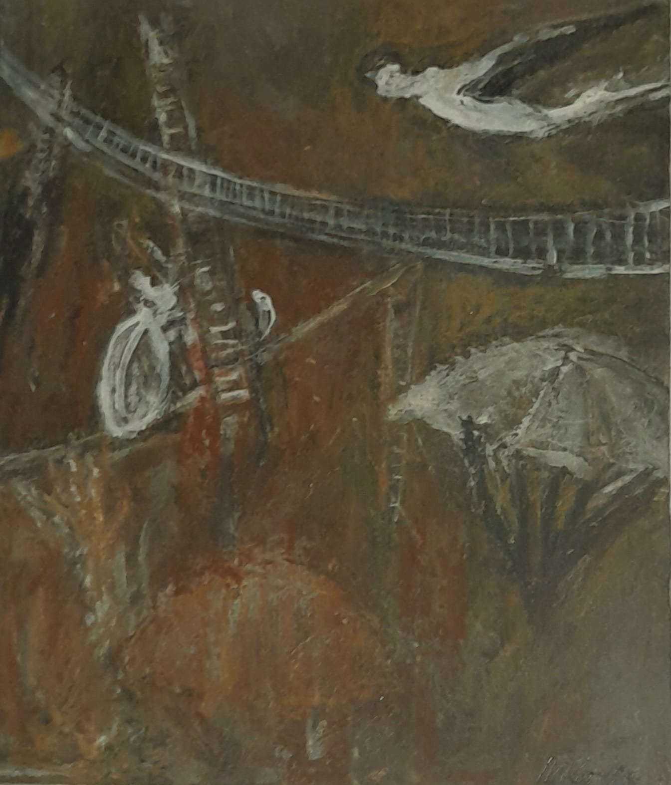 Fluir/Técnica: Pastel al óleo/Medidas: 13,5 cm x 17,5 cm/<br />
Año 2025